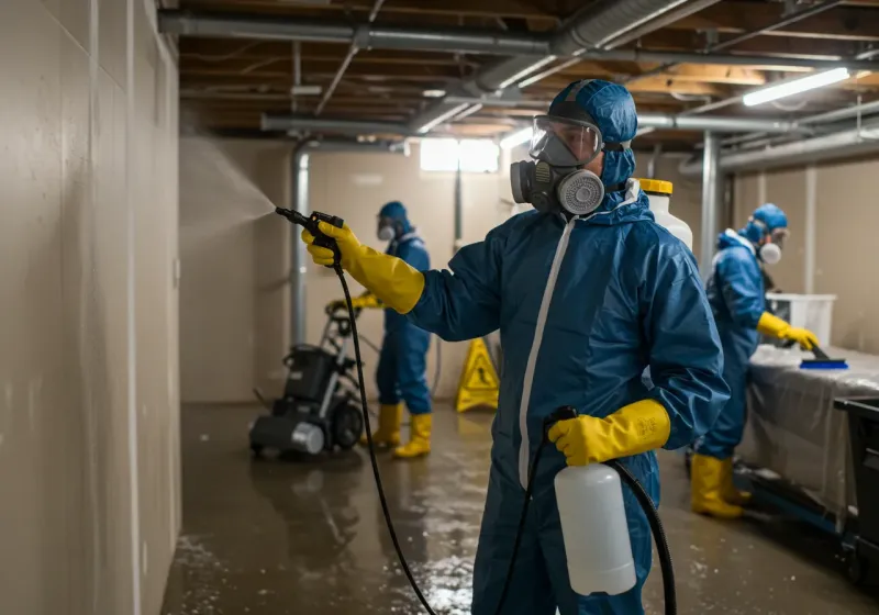 Basement Sanitization and Antimicrobial Treatment process in Eagleview, PA