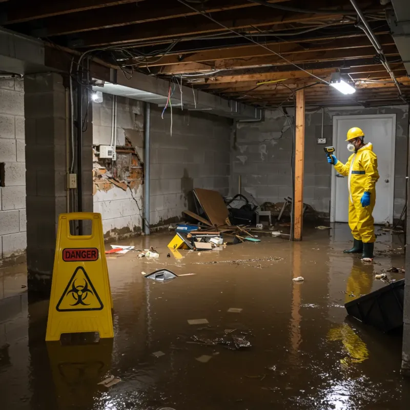 Flooded Basement Electrical Hazard in Eagleview, PA Property